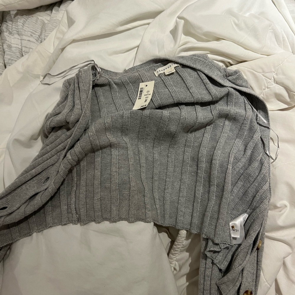 Aeropostale Grey Cardigan